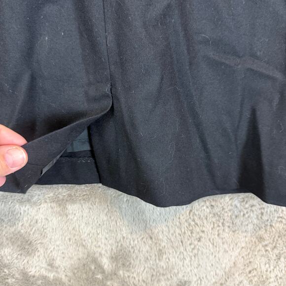 J. Crew Black Wool Dress Shift Sheath Size 12 Crossover Bodice Cap Sleeve - Picture 7 of 12